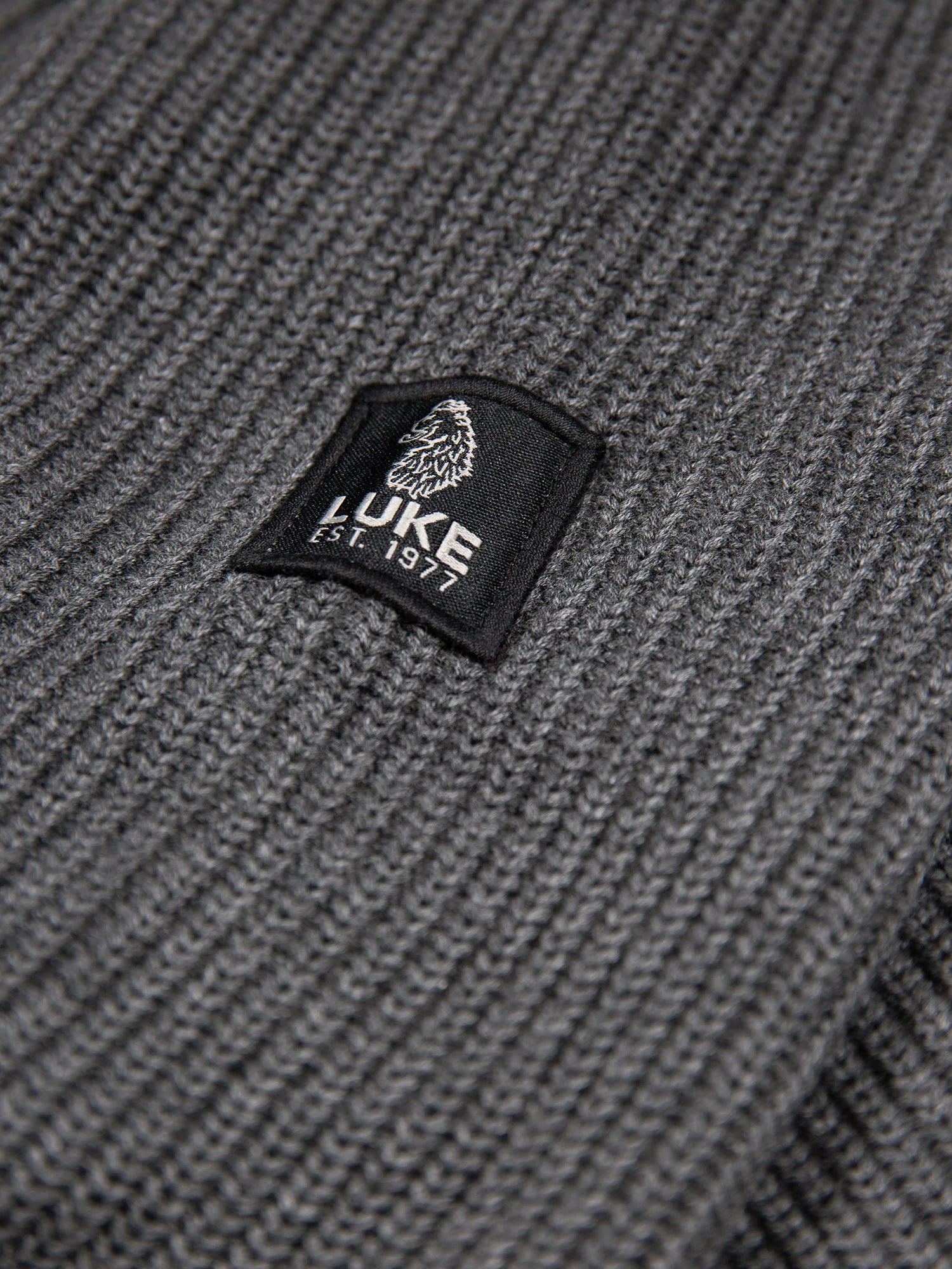 Luke Cromer Plated Crew Knit Charcoal