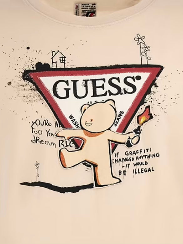 Guess x Brandalised Bear T-Shirt Banksy