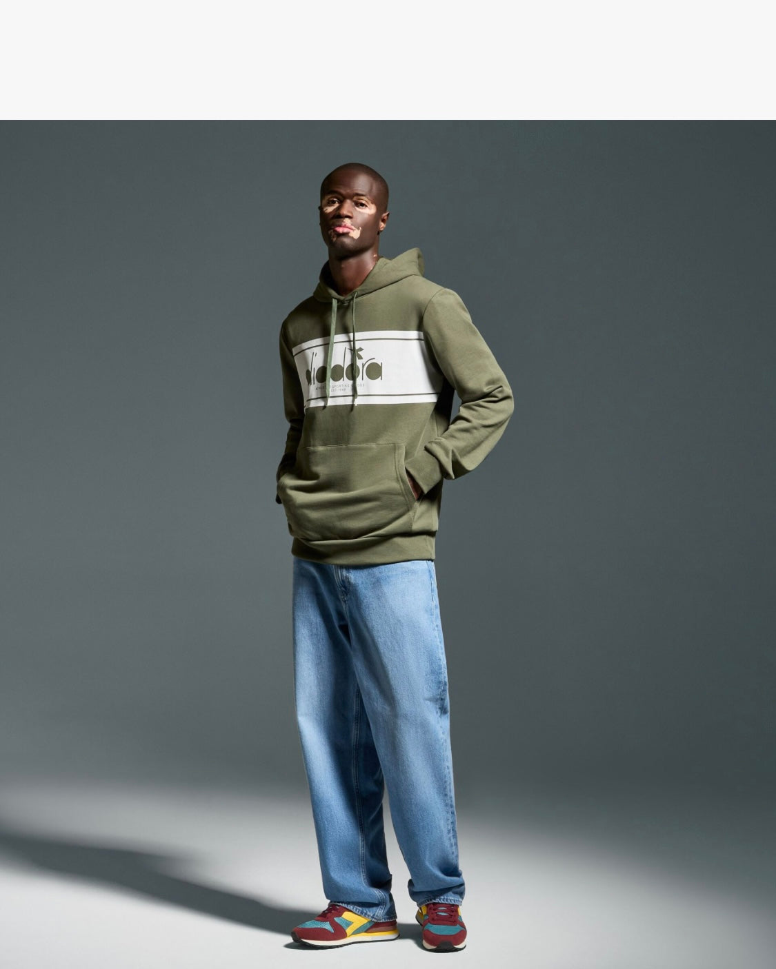 Diadora Hoodie Logo Green Rifle
