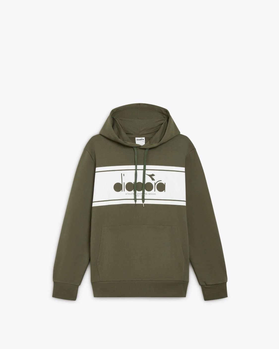 Diadora Hoodie Logo Green Rifle