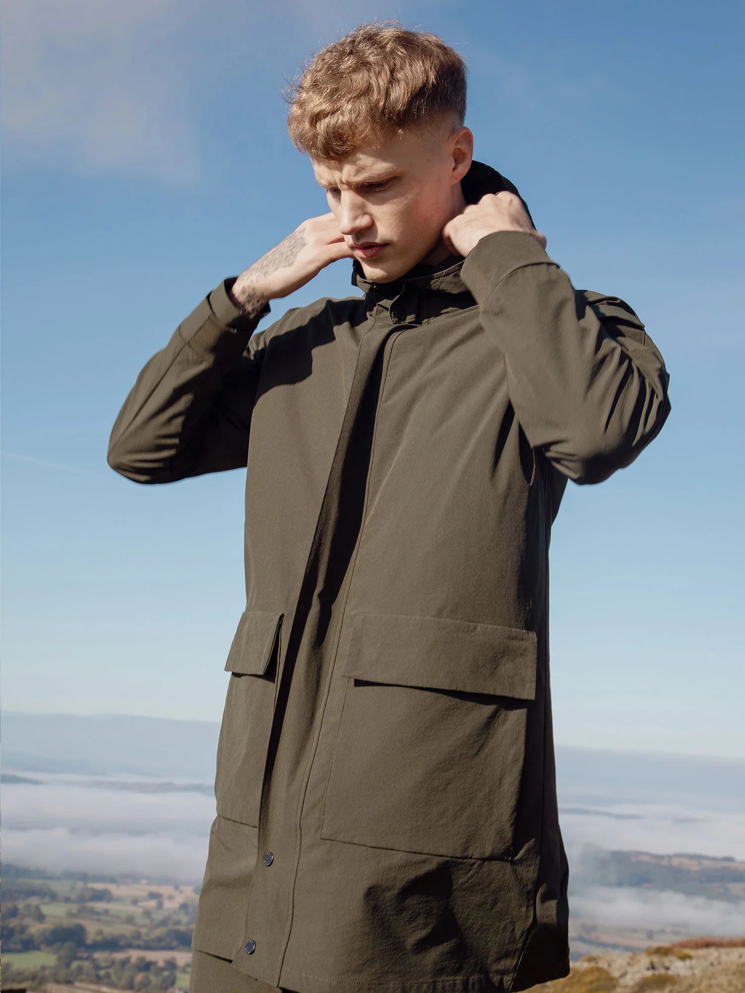 Luke Champorcher Longline Jacket Dark Green