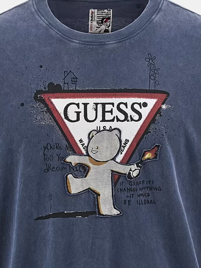Guess x Brandalised Bear T-Shirt Banksy
