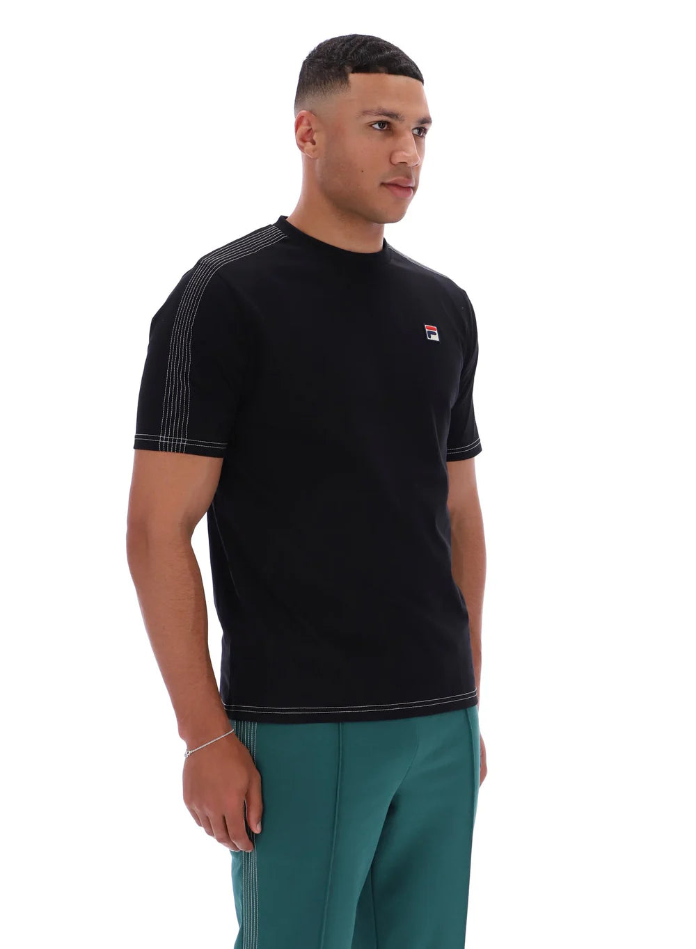 Fila Trey Contrast Stitch T-Shirt Black