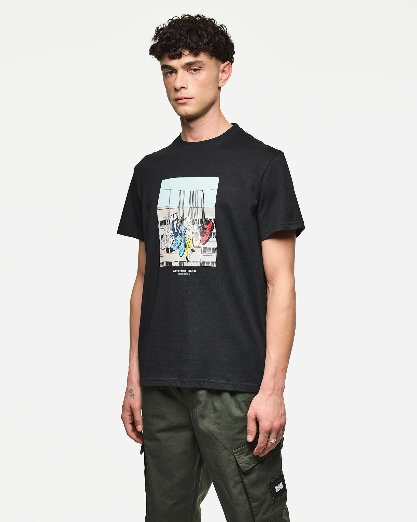 Weekend Offender Battle Lines T-Shirt Black