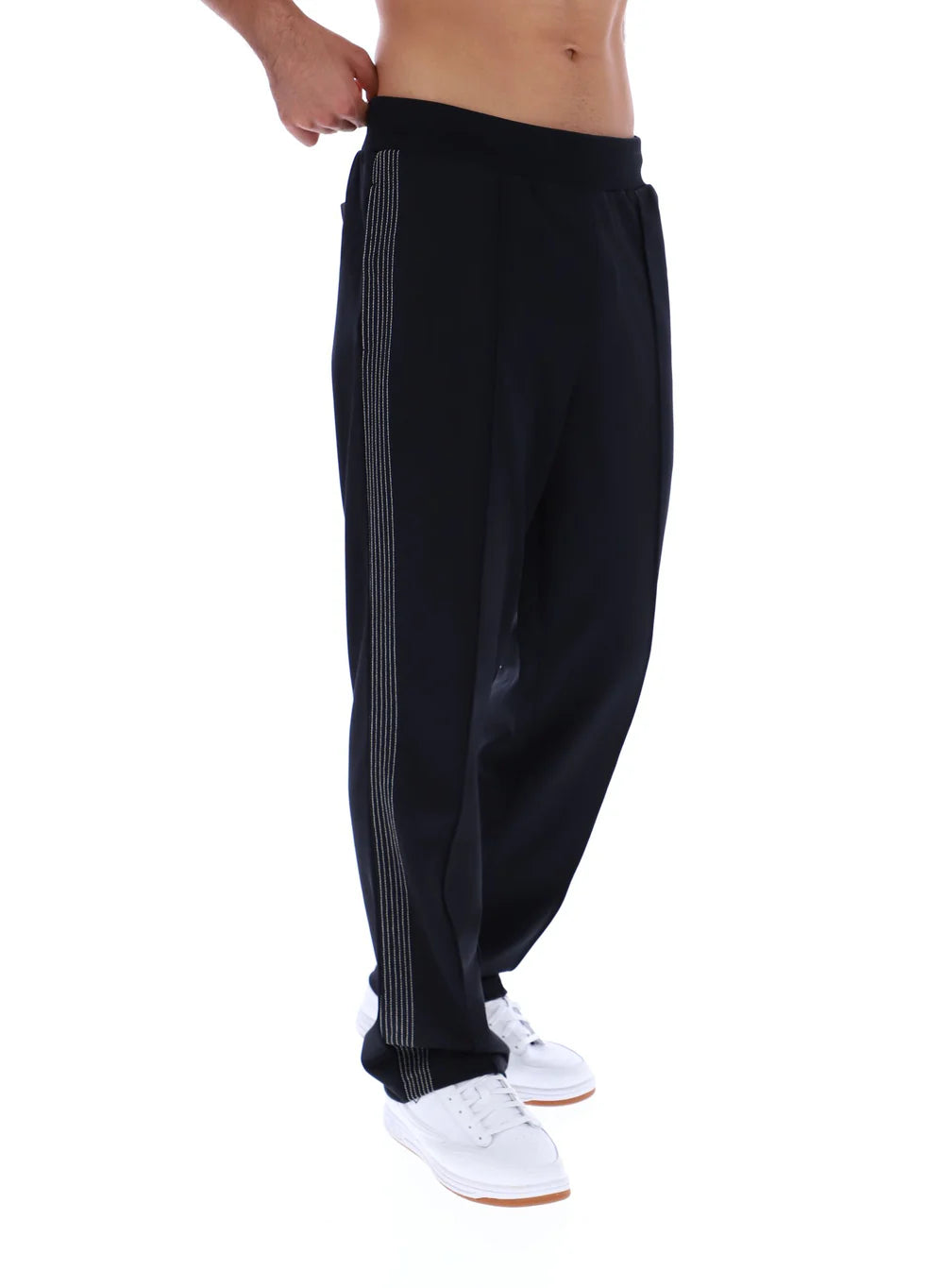 Fila Tavis Contrast Stitch Straight leg Jogger Black