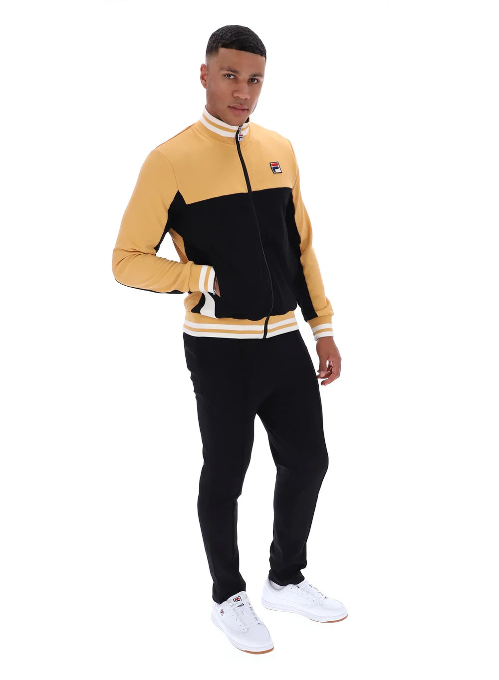 Fila Tiebreaker Tracktop Oak Buff/Black/Gardenia