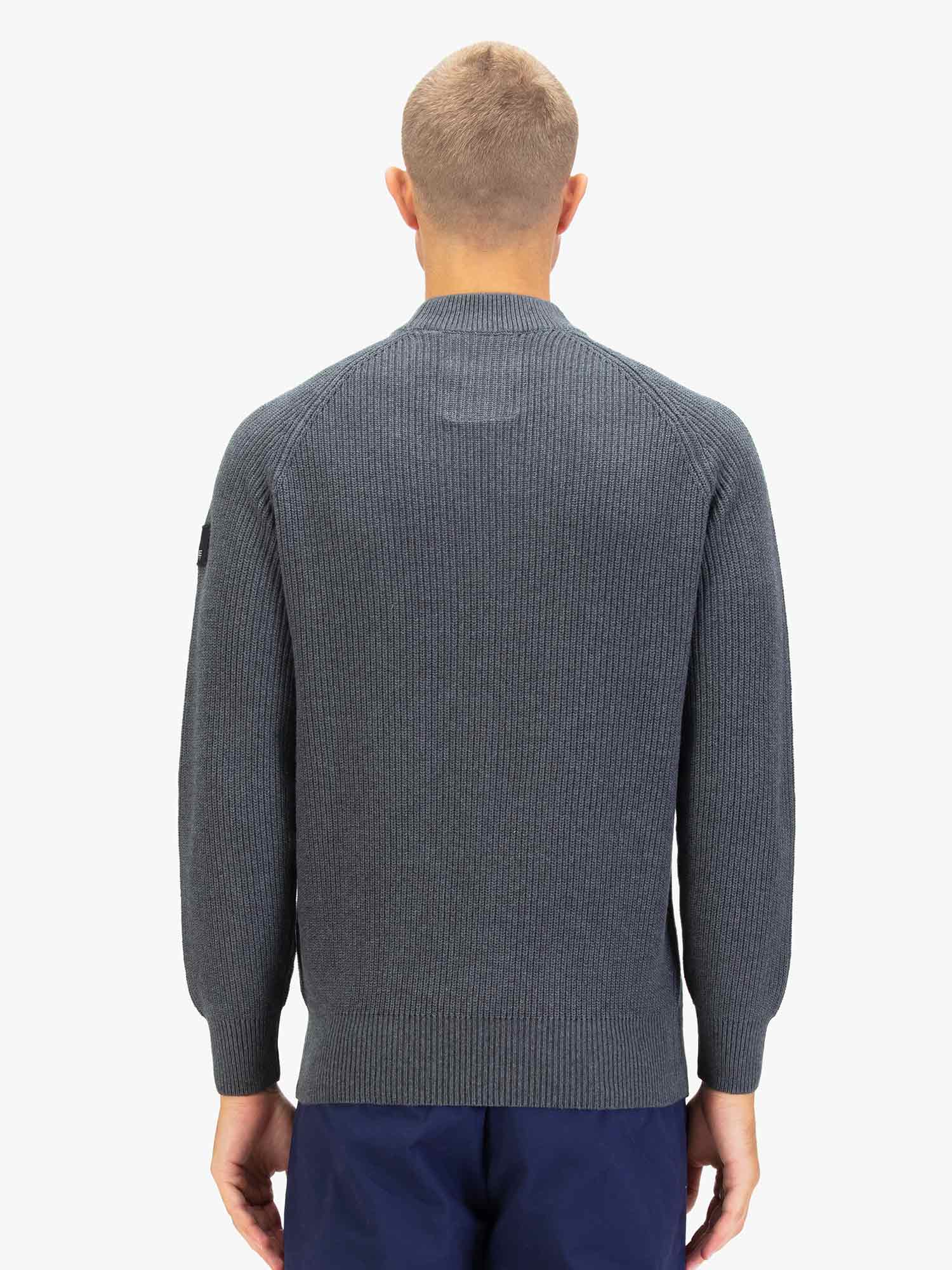 Luke Cromer Plated Crew Knit Charcoal