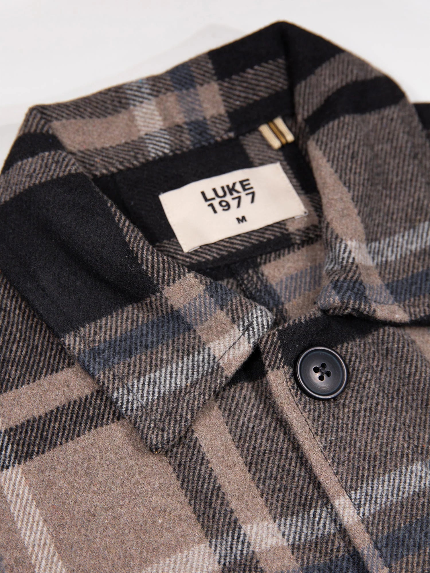 Luke Bourton Overshirt Ecru Check