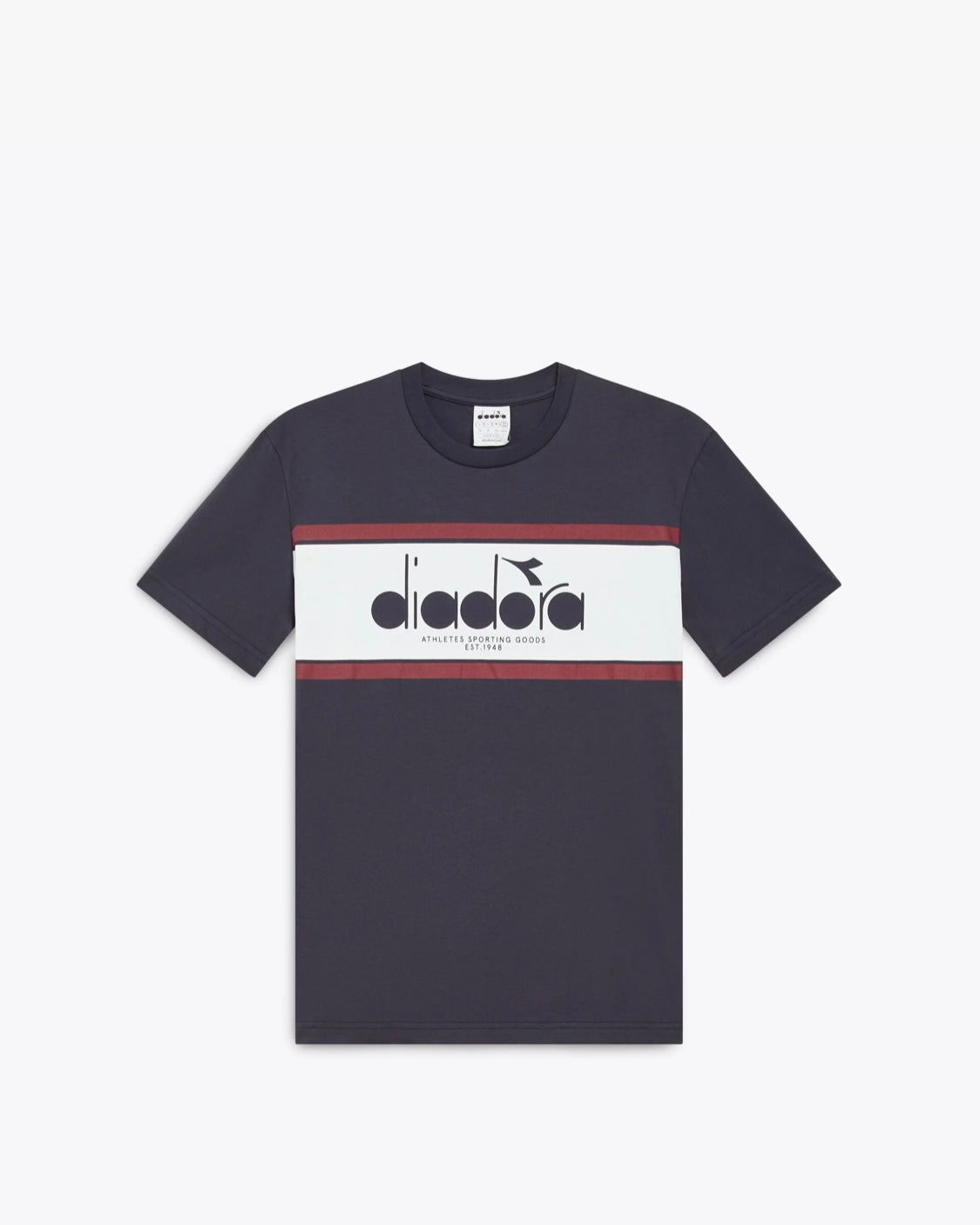 Diadora T-Shirt SS Logo Blue Denim/Optical White