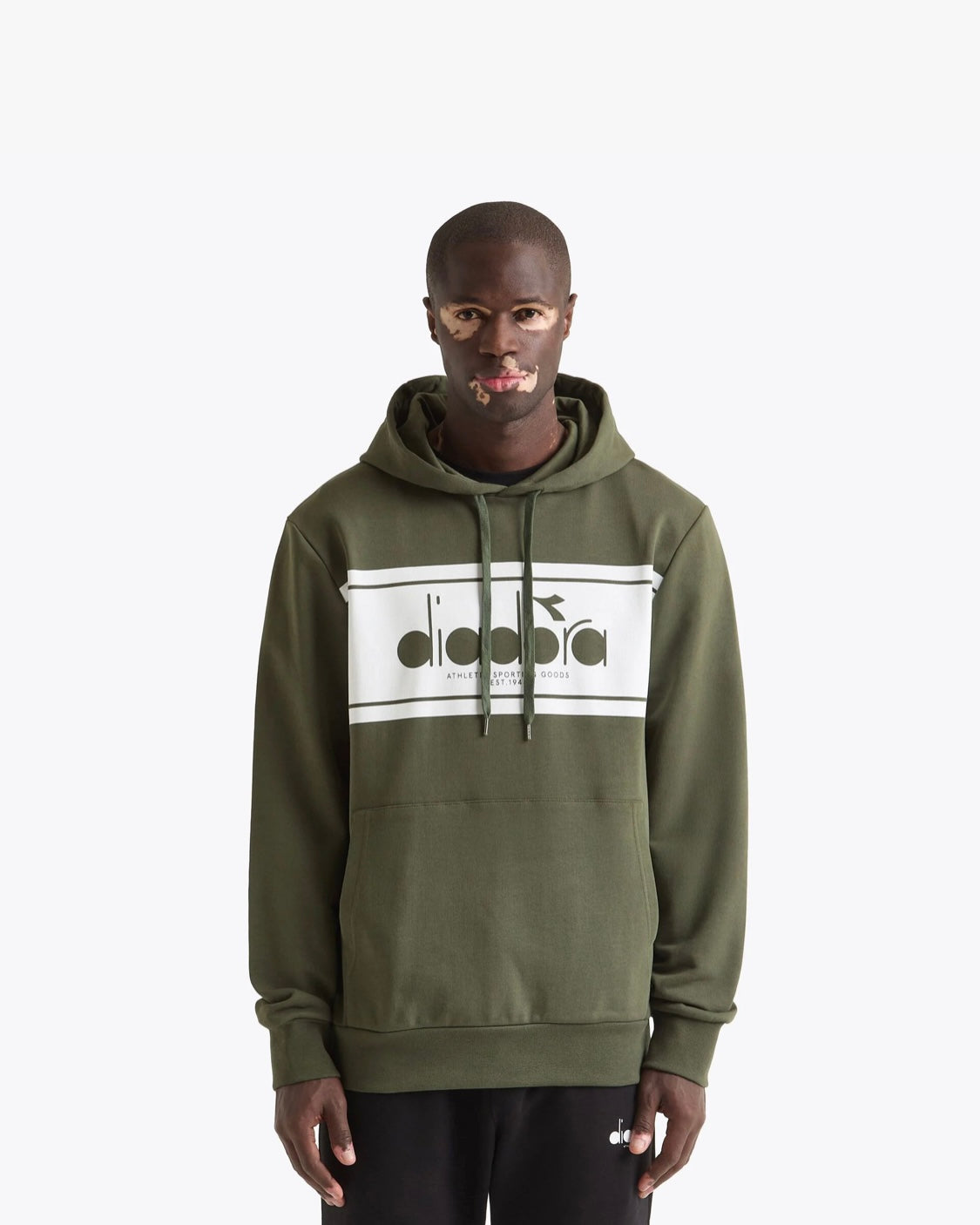 Diadora Hoodie Logo Green Rifle