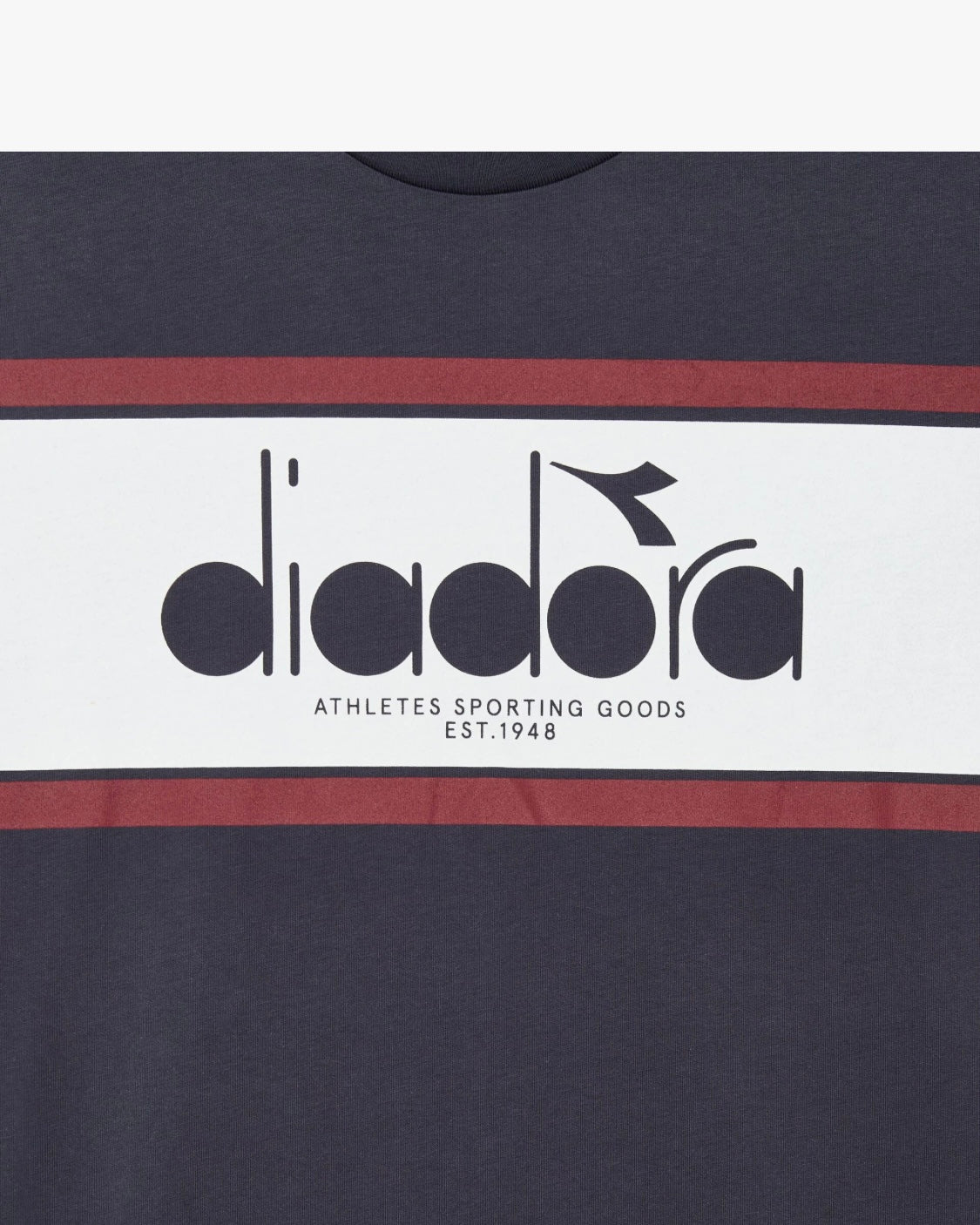 Diadora T-Shirt SS Logo Blue Denim/Optical White
