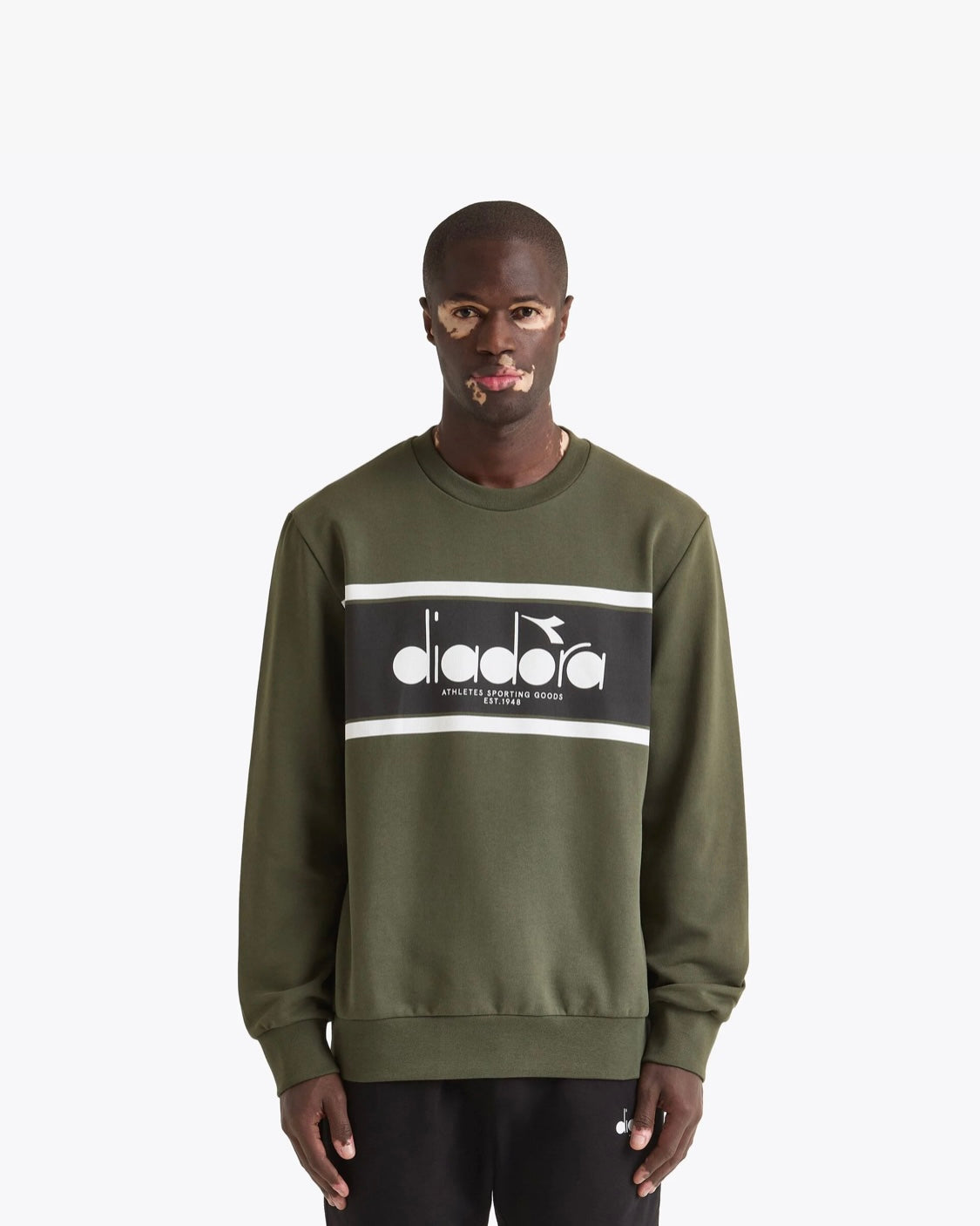 Diadora Crew Logo Green Rifle