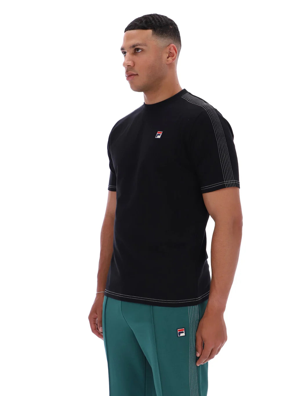 Fila Trey Contrast Stitch T-Shirt Black