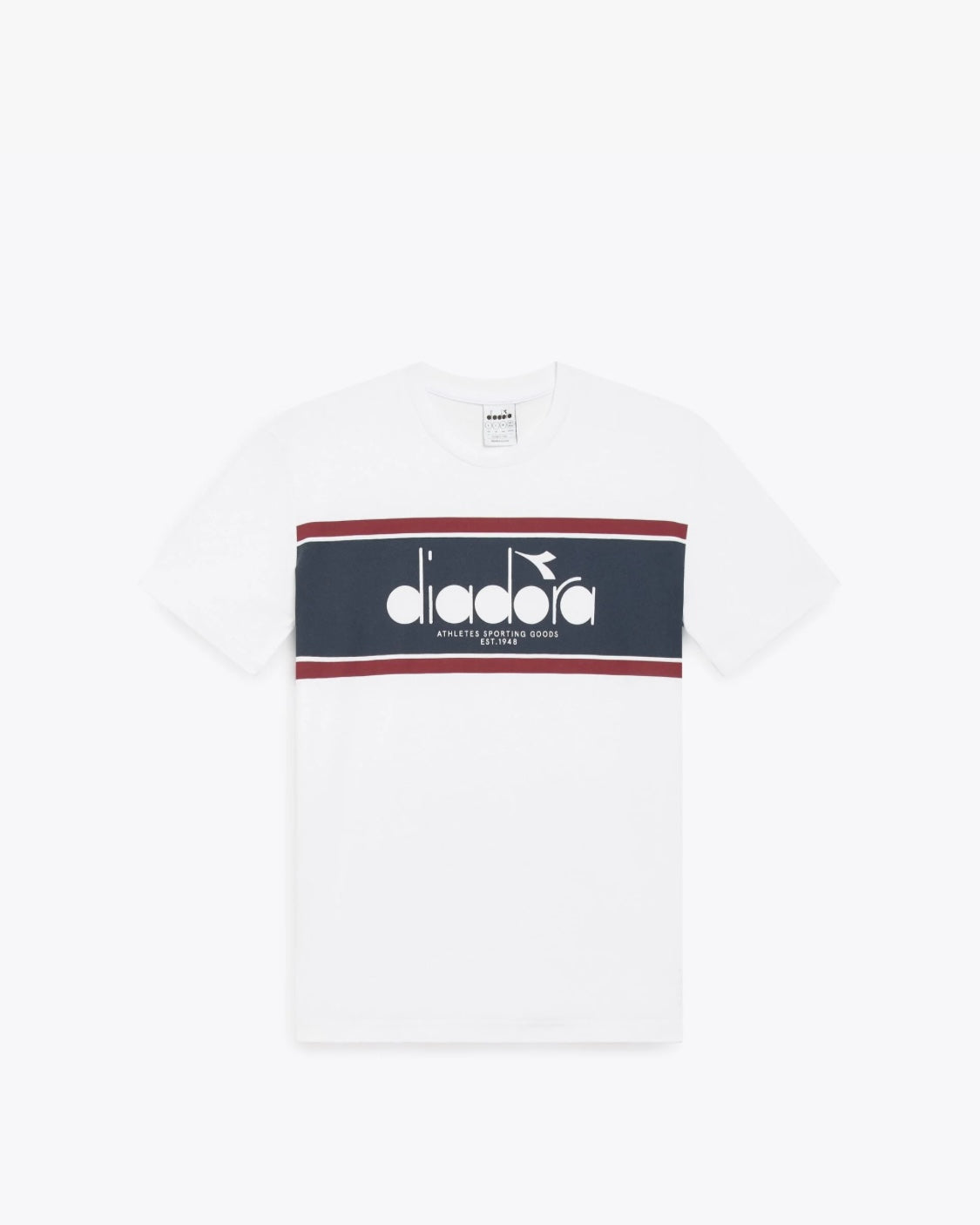 Diadora T-Shirt SS Logo Super White/Empire Red – AN-X Menswear Diadora T-Shirt SS Logo Super White/Empire Red – AN-X Menswear
