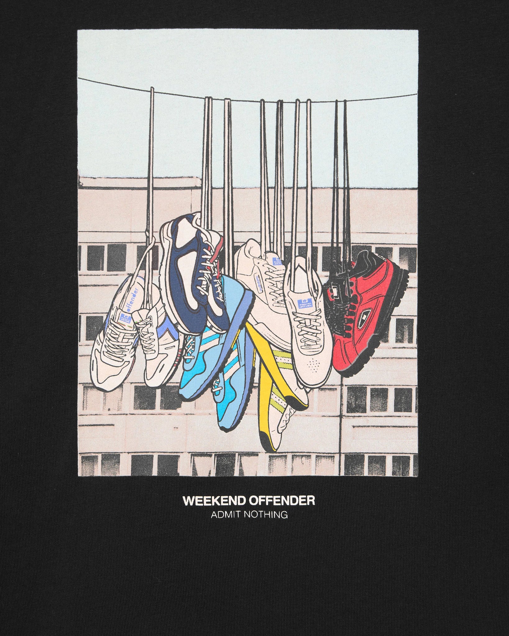 Weekend Offender Battle Lines T-Shirt Black