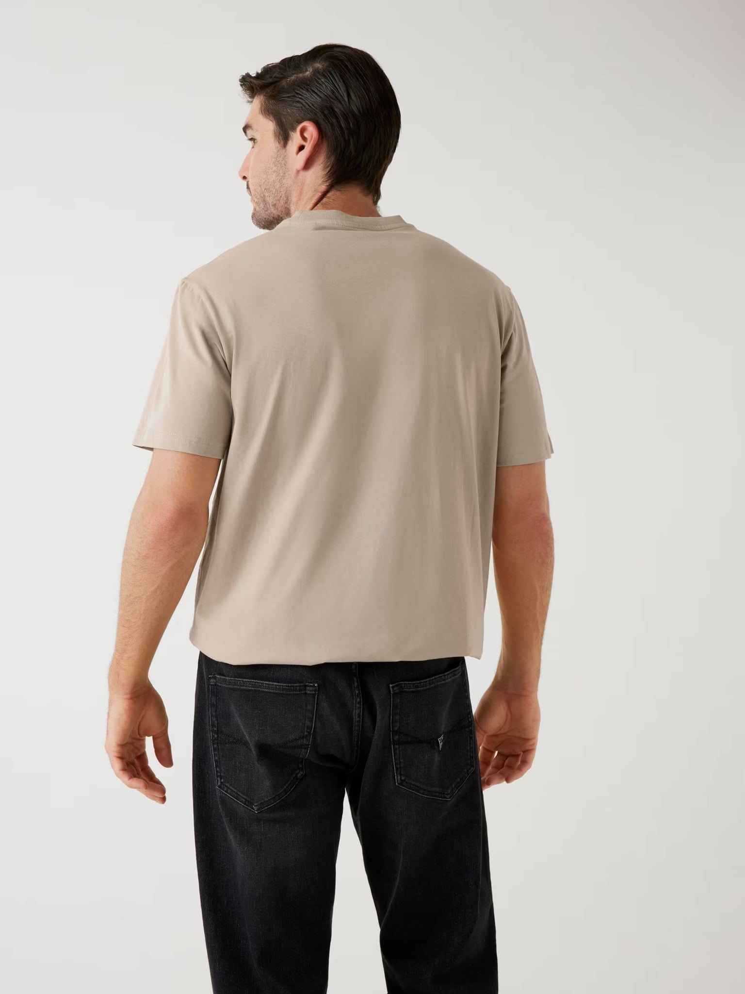 Guess Front Logo T-Shirt Light Brown