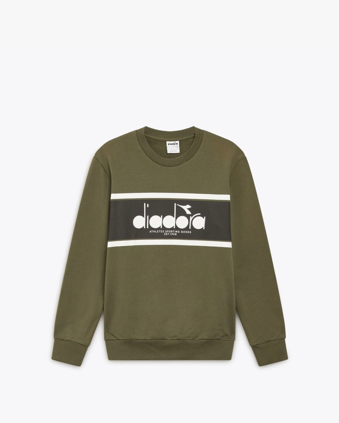 Diadora Crew Logo Green Rifle
