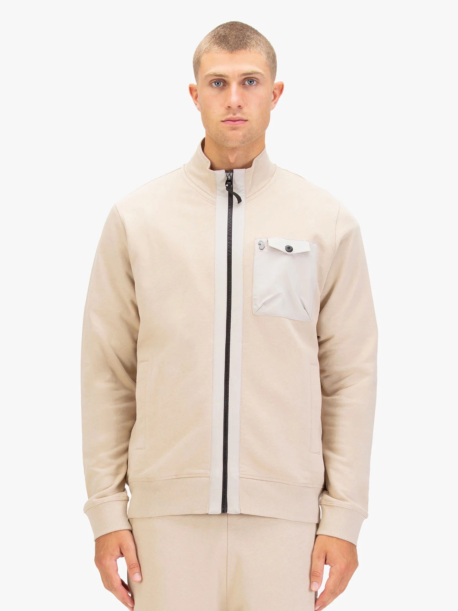 Luke Sutton 1000 Zip Through Sweat Stone