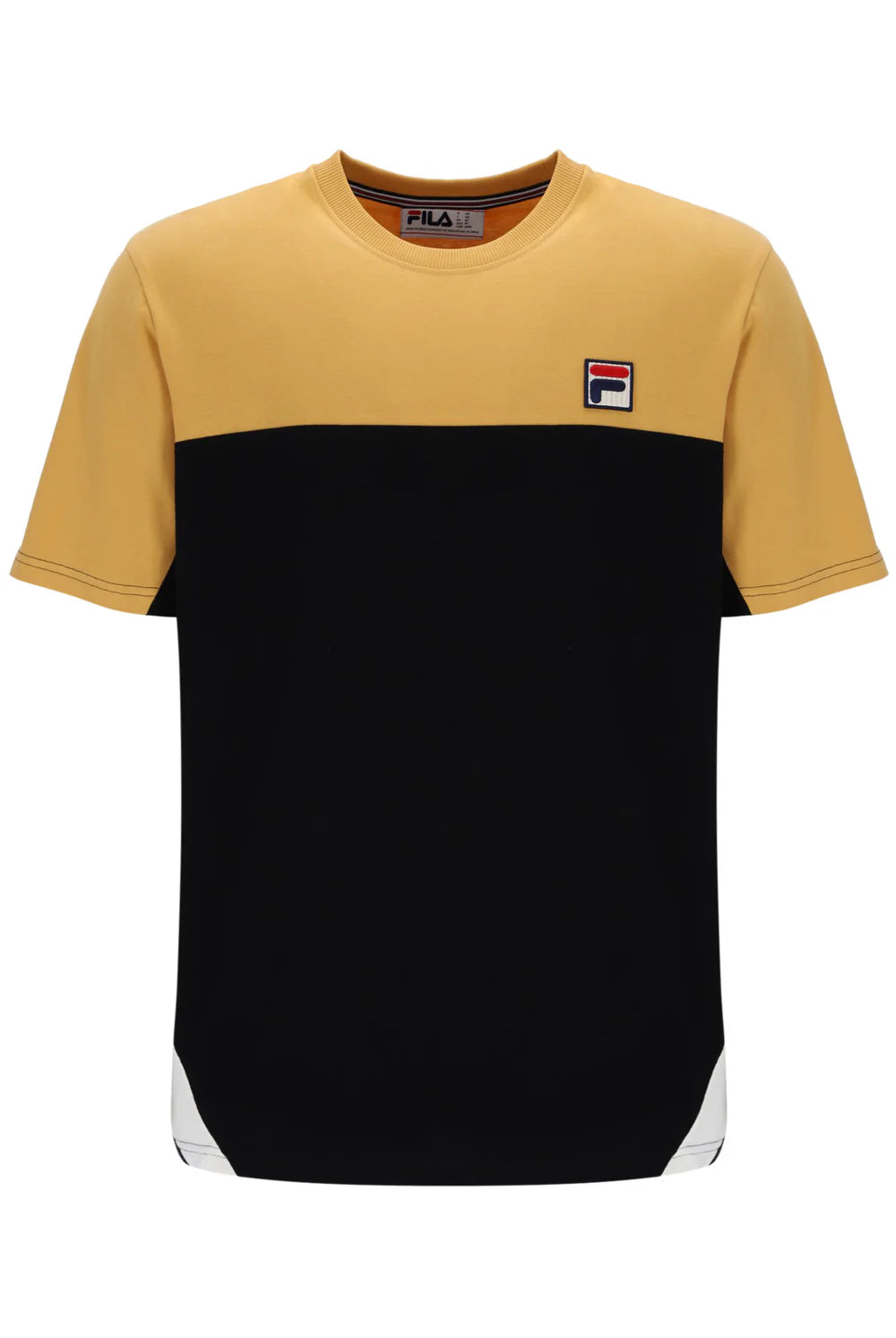 Fila Tiebreaker T-Shirt Oak Buff/Black/Gardenia